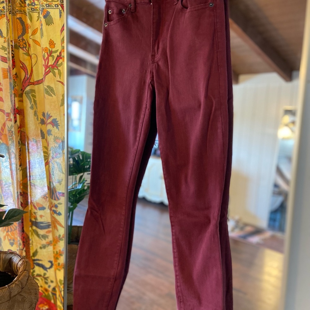 GAP Women's Deep Red Skinny Jeans